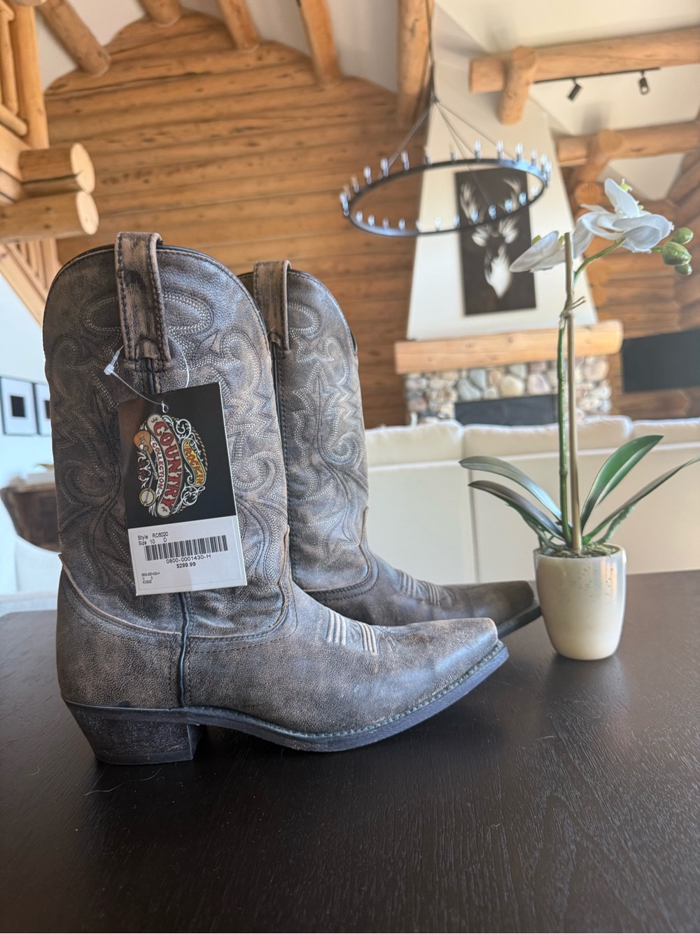 Rockin Country Collection Men’s cowboy Boots ~ Size 10 NWT